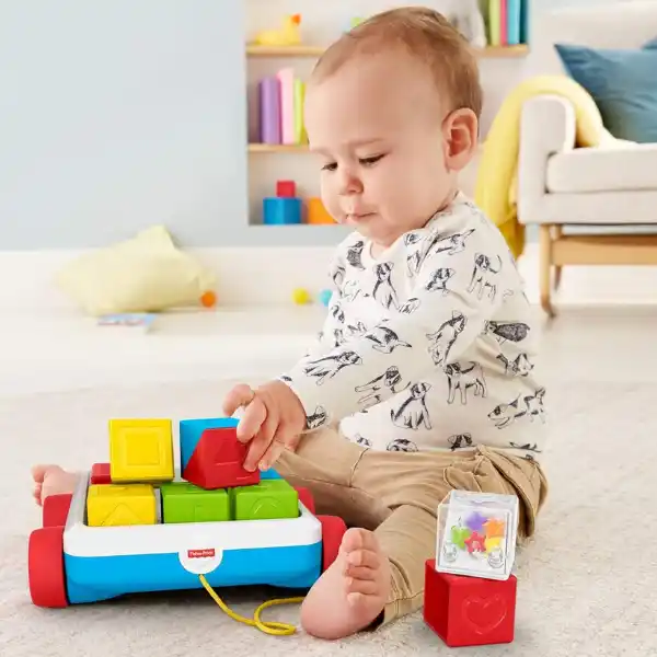 Jucărie de tras, cu set de construcție, 9 elem.