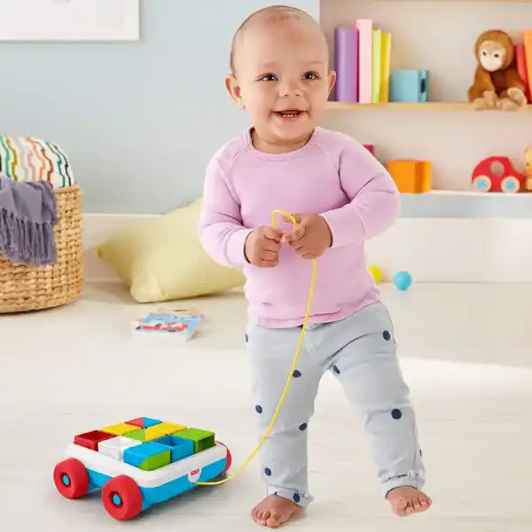 Jucărie de tras, cu set de construcție, 9 elem.