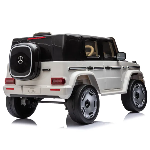 Masinuta electrica MERCEDES BENZ EQG, 12V9Ah, motor 550Wx2, roți EVA, scaune din piele