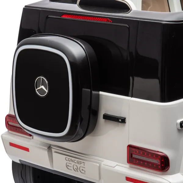 Masinuta electrica MERCEDES BENZ EQG, 12V9Ah, motor 550Wx2, roți EVA, scaune din piele