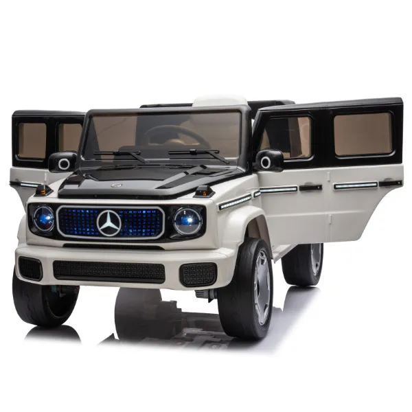 Masinuta electrica MERCEDES BENZ EQG, 12V9Ah, motor 550Wx2, roți EVA, scaune din piele