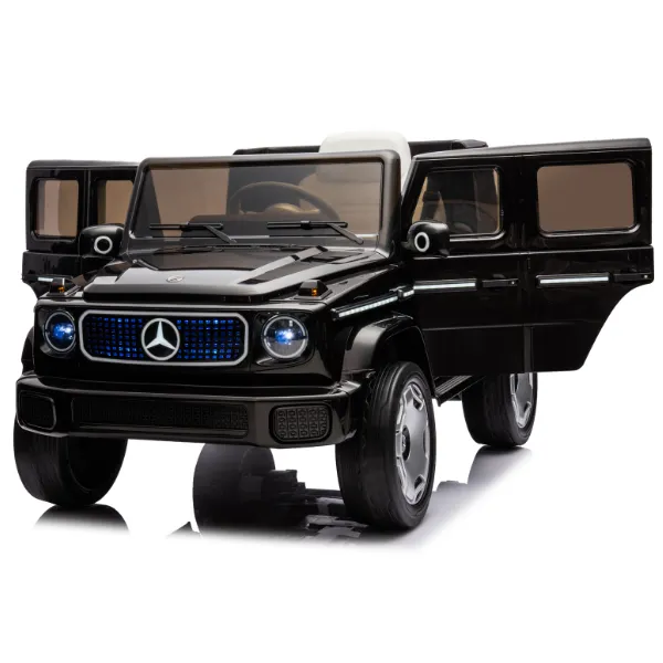 Masinuta electrica MERCEDES BENZ EQG, 12V9Ah, motor 550Wx2, roți EVA, scaune din piele