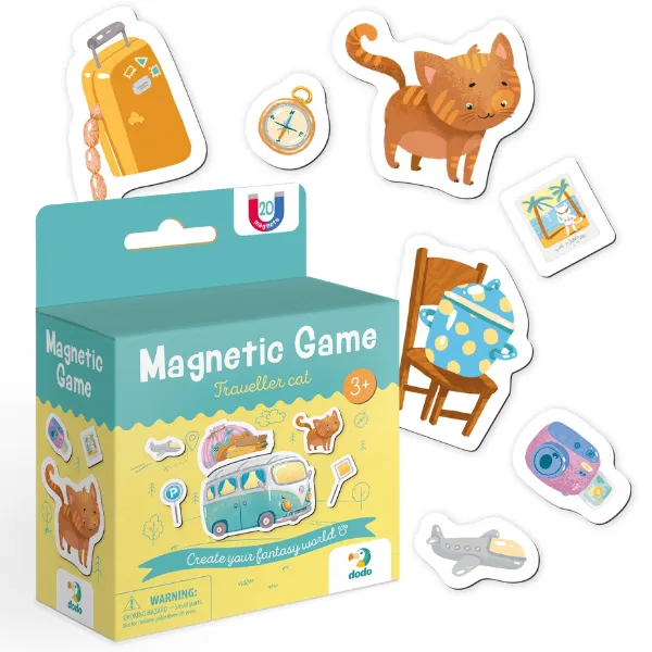 Cumpara  Jocuri de masă și puzzle-uri - Магнитная игра «Котик путешественник», 20 эле..