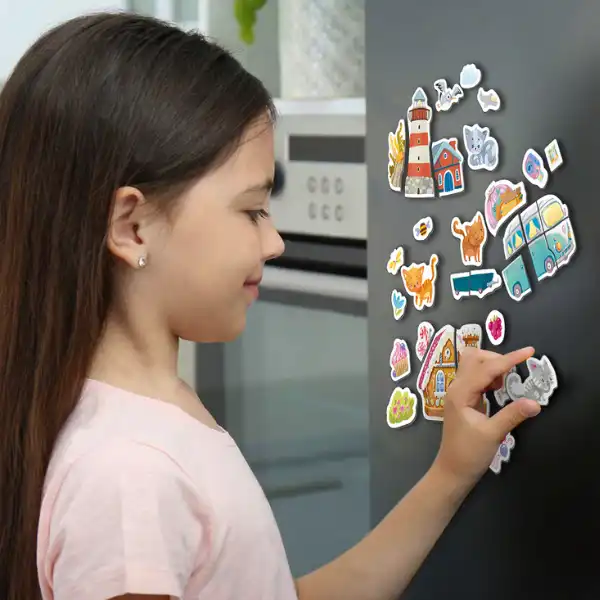 Joc magnetic „Pisicuța călătoare”, 20 elem.