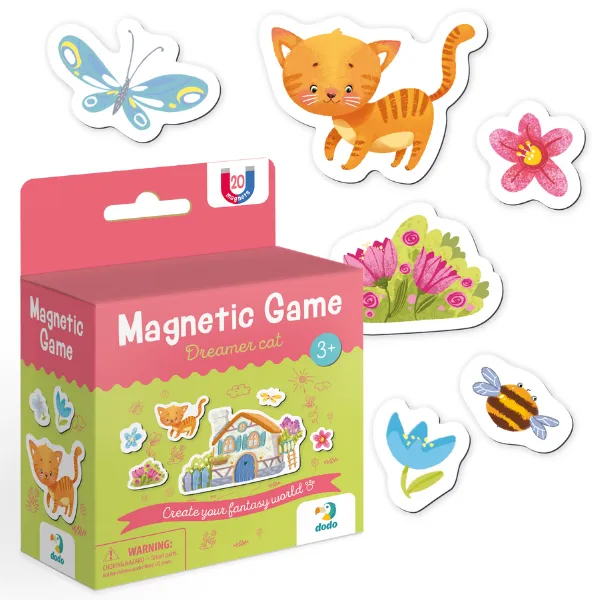 Cumpara  Jocuri de masă și puzzle-uri - Магнитная игра «Котик мечтатель», 20 элем...