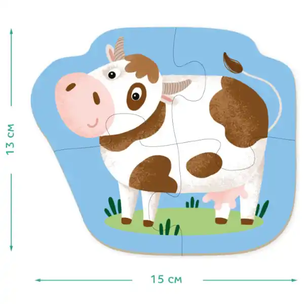 Puzzle 6 in 1 „Animale domestice”