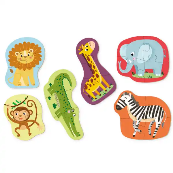 Puzzle 6 în 1 „Animale sălbatice”