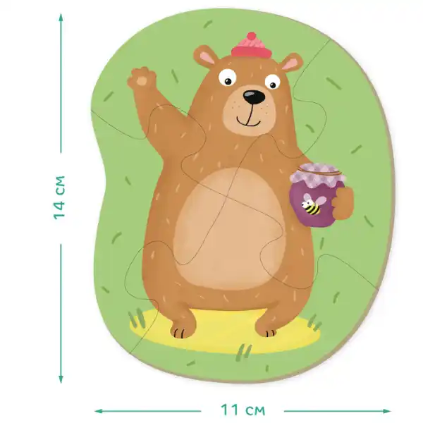 Puzzle 6 în 1 „Animale de pădure”