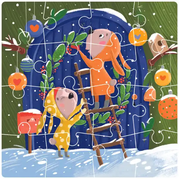 Puzzle „În așteptarea sărbătorii”, 16 elem.