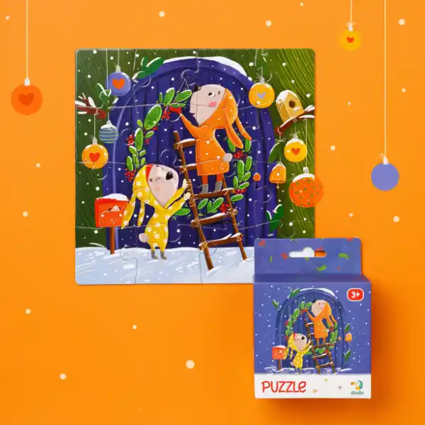 Puzzle „În așteptarea sărbătorii”, 16 elem.