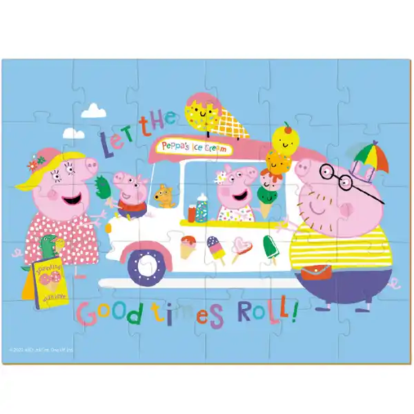 Puzzle „Înghețată de la Purcelușa Peppa”, seria Peppa Pig, 30 elem.