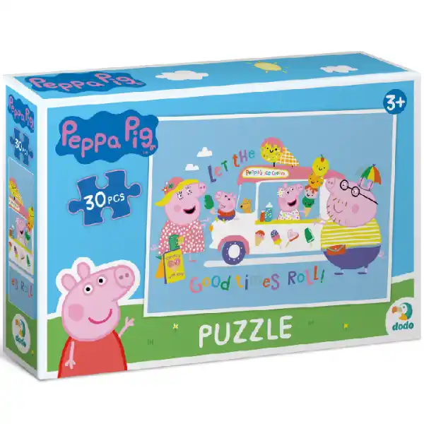 Puzzle „Înghețată de la Purcelușa Peppa”, seria Peppa Pig, 30 elem.