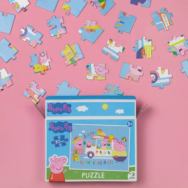 Puzzle „Înghețată de la Purcelușa Peppa”, seria Peppa Pig, 30 elem.