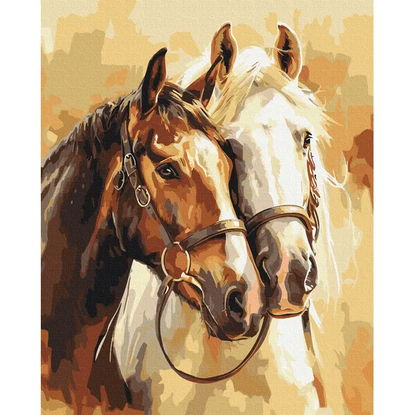Pictură pe numere 40*50 cm (în cutie) – Cai nobili