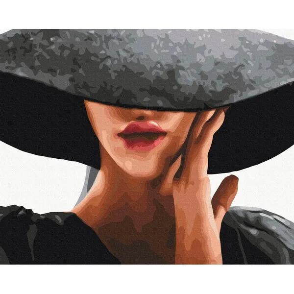 Pictură pe numere 40*50 cm (în cutie) – Doamnă cu un secret