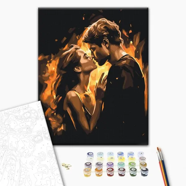 Pictură pe numere 40*50 cm (în cutie) – Flacăra dragostei