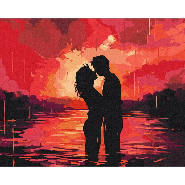 Pictură pe numere 40*50 cm (în cutie) – Nuanțe ale pasiunii