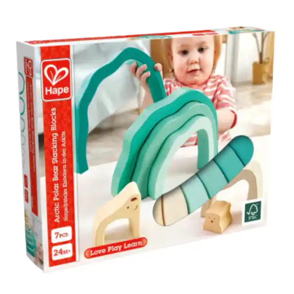 Деревянная пирамидка «Полярный мишка»