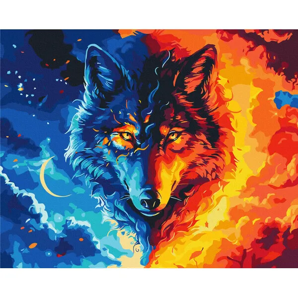 Pictură pe numere 40×50 cm (fără cutie)  –  Fiara elementelor