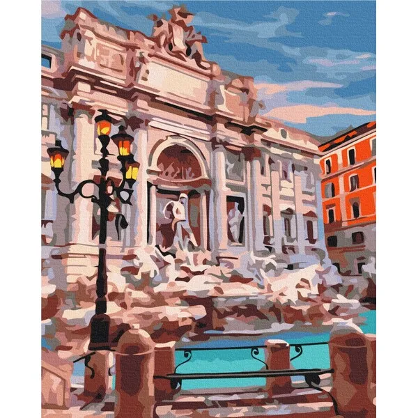 Pictură pe numere 40×50 cm (fără cutie)  –  Fântâna Trevi Roma