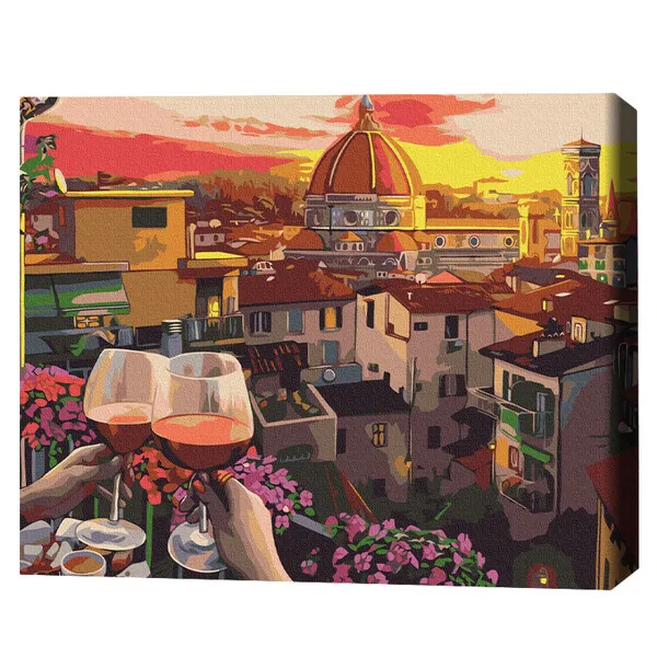 Pictură pe numere 40×50 cm (fără cutie)  –  Seară plăcută cu vin