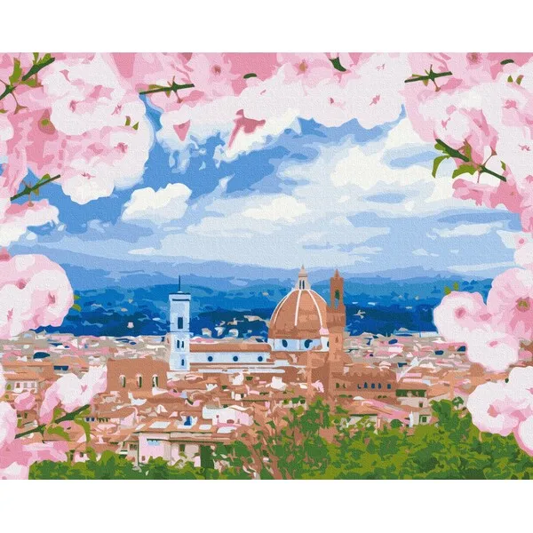 Pictură pe numere 40×50 cm (fără cutie)  –  Florența în floare