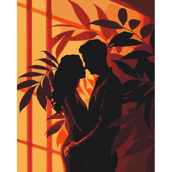 Pictură pe numere 40×50 cm (fără cutie)  –  Siluete ale pasiunii