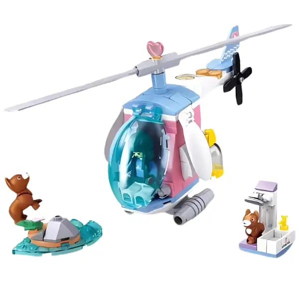 Set de construcție ”Clinica veterinară”, 4 modele, de la 78 pînă la 117 elem.