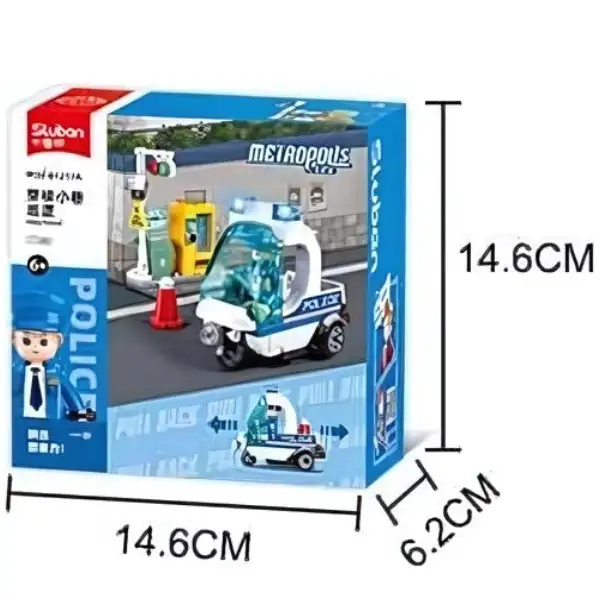 Set de construcție ”Poliția de patrulare”, 4 modele, de la 97 pînă la 135 elem.
