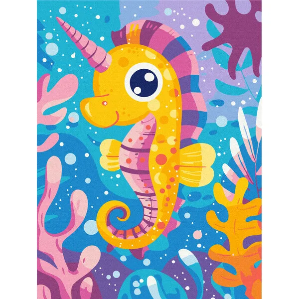 Pictură pe numere 30*40 сm (fără cutie) – Unicornul de mare