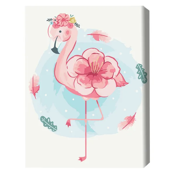 Pictură pe numere 30*40 сm (fără cutie) – Flamingo înfloritor