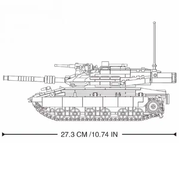 Конструктор “Меркава MK4 RC”, на пульте радиоуправлении, 891 элем.