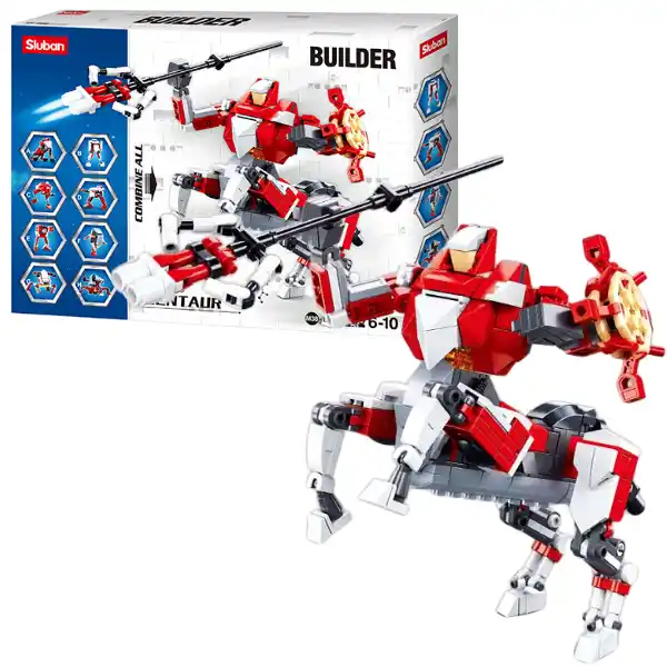 Конструктор “Робот кентавр трансформер”, 8 моделей которые собираются в 1 робот, от 46 до 62 эл.