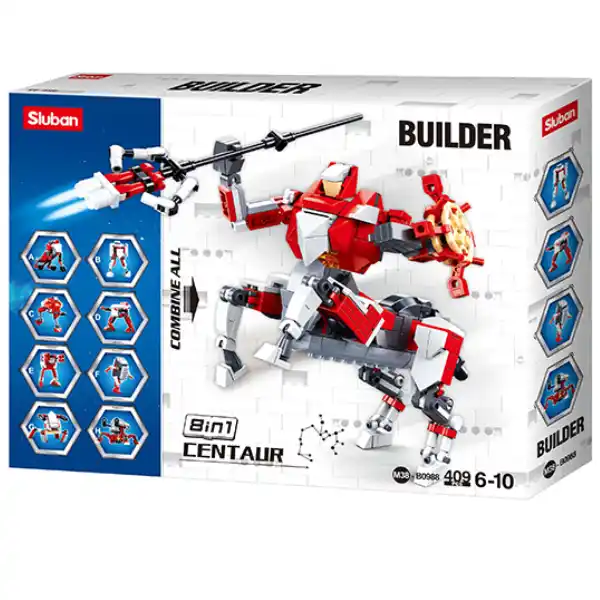 Конструктор “Робот кентавр трансформер”, 8 моделей которые собираются в 1 робот, от 46 до 62 эл.