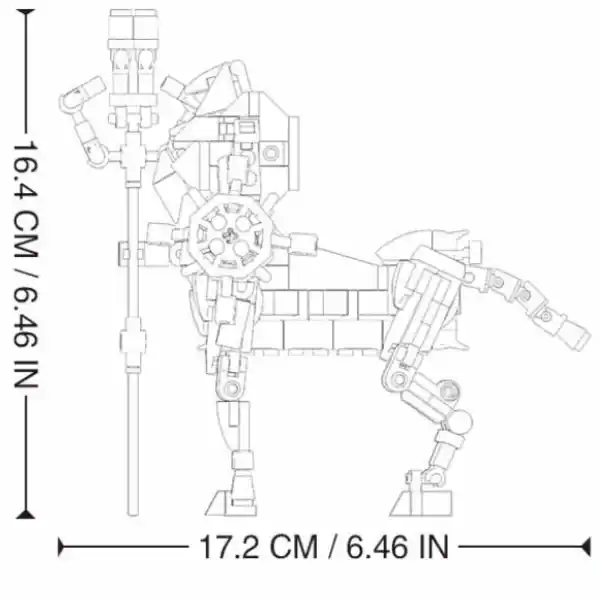 Конструктор “Робот кентавр трансформер”, 8 моделей которые собираются в 1 робот, от 46 до 62 эл.