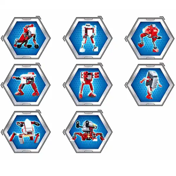 Конструктор “Робот кентавр трансформер”, 8 моделей которые собираются в 1 робот, от 46 до 62 эл.