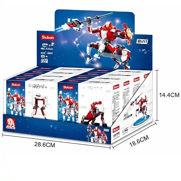 Конструктор “Робот кентавр трансформер”, 8 моделей которые собираются в 1 робот, от 46 до 62 эл.