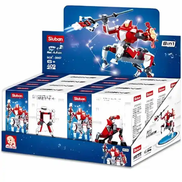 Конструктор “Робот кентавр трансформер”, 8 моделей которые собираются в 1 робот, от 46 до 62 эл.