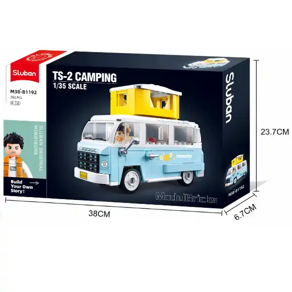 Set de construcție „Bus camping”, scara 1:35, 265 elem.