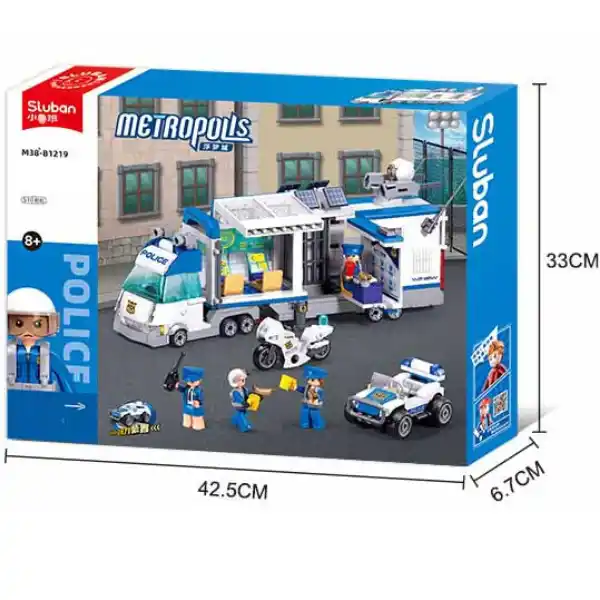 Set de construcție ”Sectorul de poliție mobil”, 510 elem.