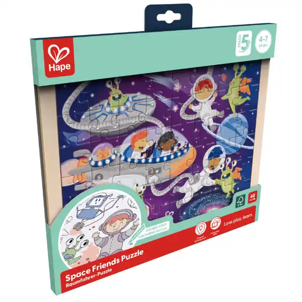 Puzzle 2 în 1 „Prieteni cosmici”