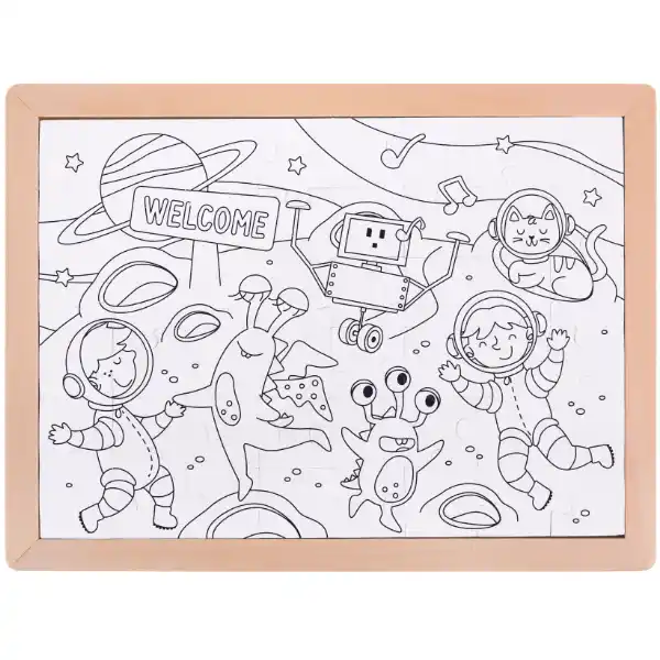 Puzzle 2 în 1 „Prieteni cosmici”