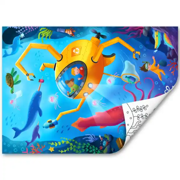 Puzzle 2 în 1 „Călătorie subacvatică”