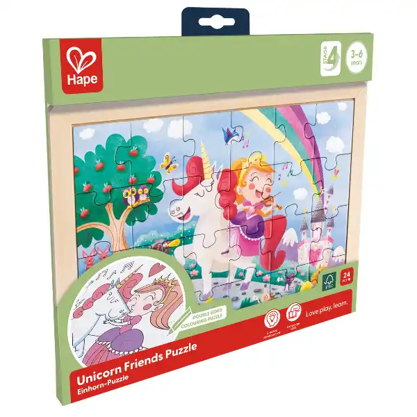 Пазл 2 в 1 «Единорог и друзья»