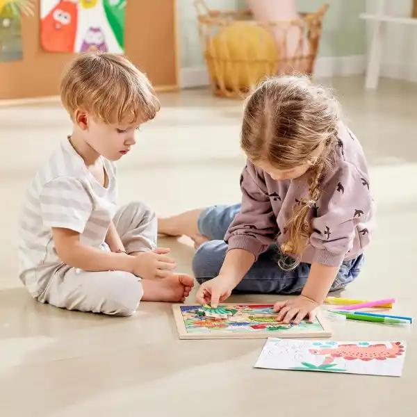 Пазл 2 в 1 «Динозавры»