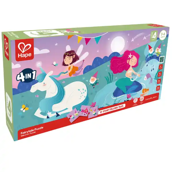 Набор пазлов 4 в 1 «Волшебная сказка»