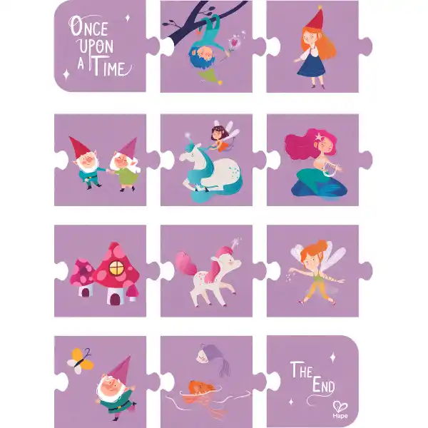 Набор пазлов 4 в 1 «Волшебная сказка»