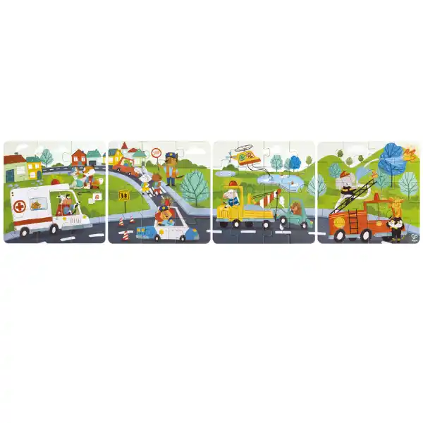 Набор пазлов 4 в 1 «Спасательная операция»