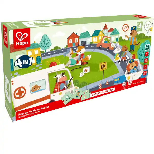 Набор пазлов 4 в 1 «Спасательная операция»