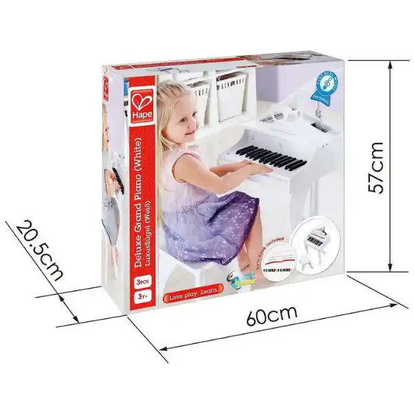 Музыкальный инструмент «Белое фортепиано со стульчиком»